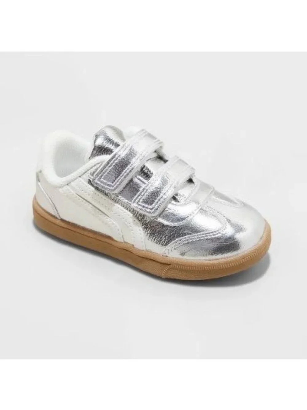 NEW Cat & Jack Toddler Dakota Retro Court Sneakers - Silver